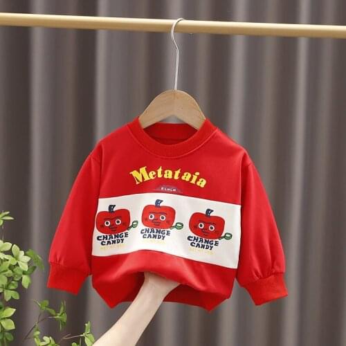 2021 Spring Autumn Baby Boys Girls Patchwork Cotton Hoodies Sweatshirt Children Kids Casual T-Shirt Sportswear Infant Clothing