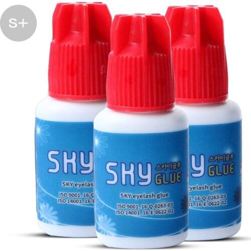 3/5/10 Bottle 5ml 1-2s Dry Time Most Powerful Fastest Korea S+ Type Sky Glue For Eyelash Extensions MSDS Adhesive Free Shipping