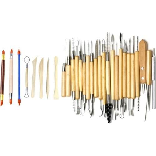 30 Pcs Sets Multiple Specifications Pottery Pottery Clay Tools Wood Carving Knives Molds Art Supplies Pottery & Ceramics Tools