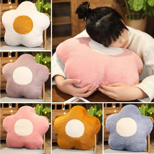 5 Sizes 50cm Round Shape Flower Seat Cushion Cute Plush Petals Tatami Futon Pillow Home Decoration Car Soft Stuffed Sofa Cushion