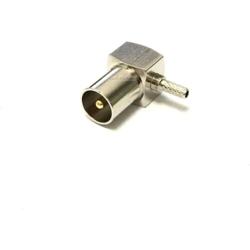 5 pcs RF Coax IEC PAL DVB-T TV Male Right Angle RG174 RG316 LMR100 RF Connector Plug