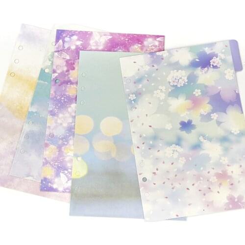 A5/A6 PVC Cherry/Carousel/balloon Sheet Planner Dividers for Spiral Notebook Organizer Accessories Inner Page Binder