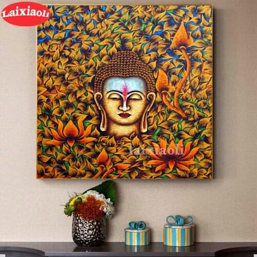New Full Square Diamond 5D Religious Buddha DIY Diamond Painting Embroidery Cross Stitch Rhinestone Mosaic Painting Decoration