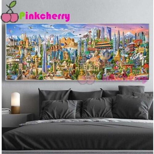 Famous architectural garden diy Diamond Painting full drill 5D diamond emboridery mosaic diamond stitch home decor nordic k591