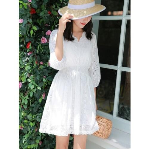 ANOEASA White Summer Dresses