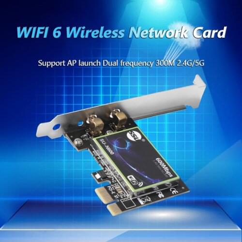 Wireless Network Card 2.4G/5GHz Express Wi-Fi 6 Dual Band PCI-E 1X Ethernet PCI Adapter Converter Network Controller for Desktop