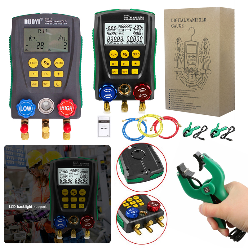 Digital Manifold Gauge Testo 549/550 Refrigeration Air Pressure Gauge for Refrigerant Manifold Gauge Set