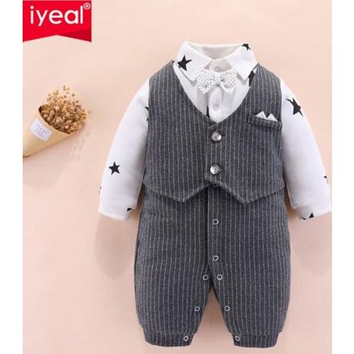 IYEAL Baby Winter Rompers Newborn Cotton Jumpsuit Thick Baby Boys Warm Jumpsuit Autumn Infant Wear Kid Climb Clothes