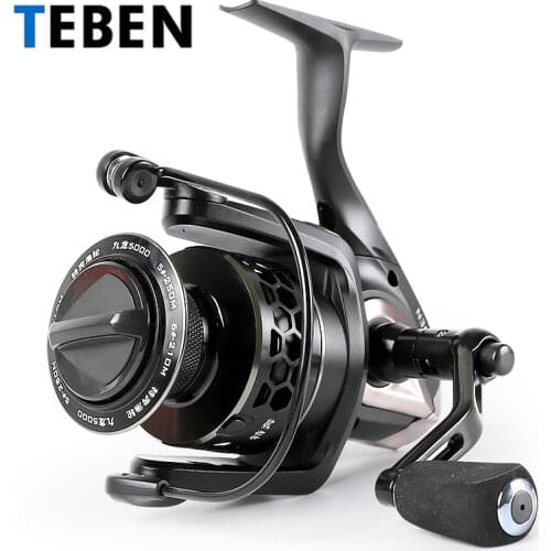 TEBEN JL 2000-6000 Spinning Fishing Reel 8+1BB 15-18KG Carp Metal Handle CNC Spool Send Gift A Bag of Soft Insect Bait(30PCS)