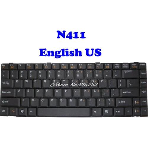 Laptop Keyboard For Gigabyte N411 / Q1088C United States US With New Packaging