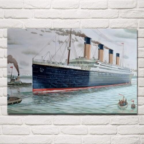 Ship boat titanic movie artistic fantasy living room home wall art decor wood frame fabric poster QX248