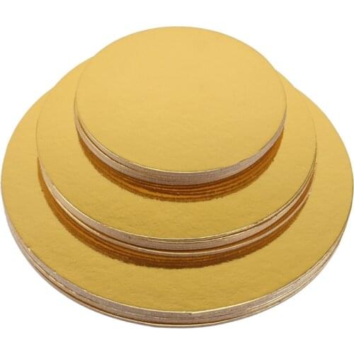 HGHO 18Pcs Round Gold Cake Boards Cake Base Circle Cardboard Disposable Round Cake Boards Perfect for Decorating