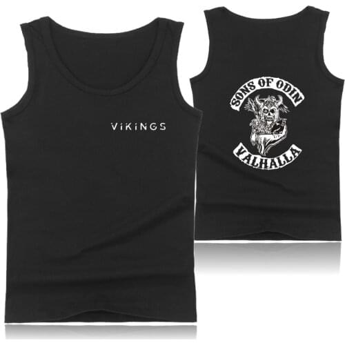 SONS OF ODIN VALHALLA mens tank tops shirt hip hop Vikings summer gym vest bodybuilding tank top men singlet fitness clothing