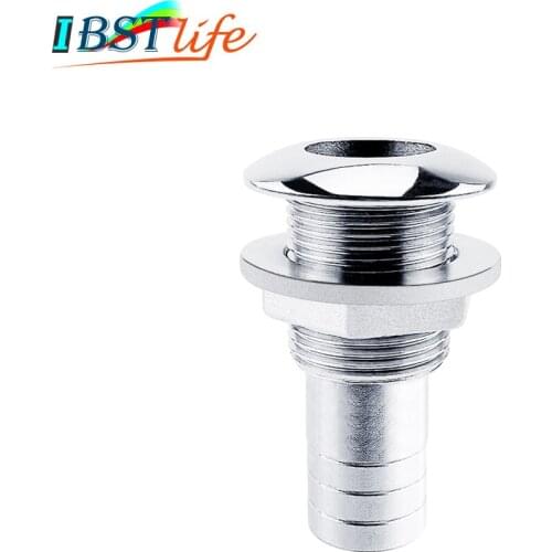 Marine Hardware Stainless Steel 316 Thru Hull Plumbing Fitting Outlet Drain Joint For 3/4" or 1" Hose Boat Yacht Accessories