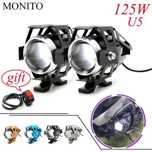 Motorcycle Light LED Driving Headlight Fog Light Auxiliary Lamp 12v U5 For KAWASAKI KLX KX 65 85 100 125 250 250F 450F KLX125
