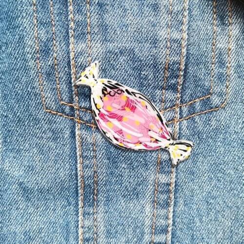 Cartoon Acrylic Pins For Backpacks Art Brooches Sugar Is Refuesd Badges Jewelry Gifts Bag Clothes Accessories Wholesale