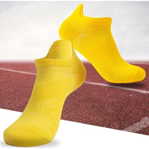 Athletic Sports Ankle Boat Socks Nylon Outdoor Basketball Bike Running Football Breathable Non-Slip Candy Color No Show Socks