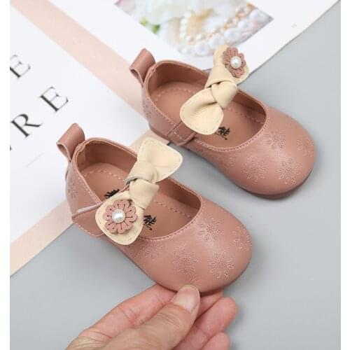 Baby Girl Flower Shoes 1-3 Years Old Soft Bottom PrincessToddler Shoes Breathable Non-Slip Wear-Resistant baby leather shoes