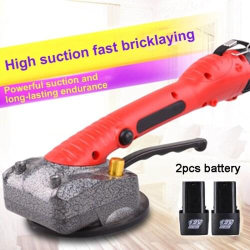 Protable Automatic Tiling Tiles Machine Tile Vibrator Suction Cup Adjustable Floor Vibrator Leveling Tool With 2 Battery