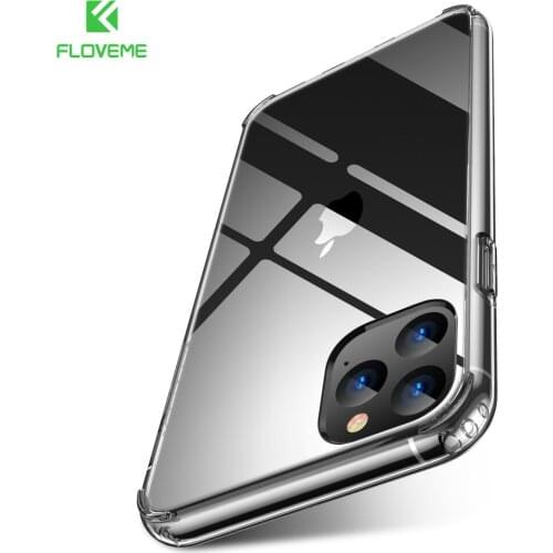 FLOVEME Shockproof Transparent Case For iPhone 11 Pro Max Case Cover For iPhone XS Max XR X 8 7 Plus Clear Soft TPU Phone Case