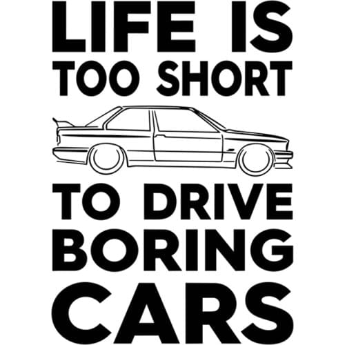 RuleMylife Life is too short to drive boring cars car stickers decal anime cute car accessories decoration pegatinas para coche