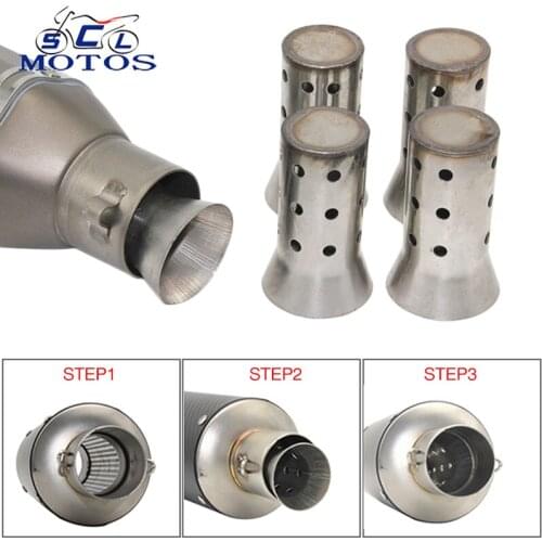 Sclmotos-51mm Motorcycle Exhaust Muffler Silencer DB Killer Racing Street Bike Scooter Adjustable Silencer For Honda for YAMAHA
