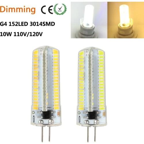 LED G4 Lamp Bulb Dimming AC 110V 220V 10W 152leds 3014SMD LED Lighting Lights replace Halogen Spotlight Chandelier 5pcs/lot