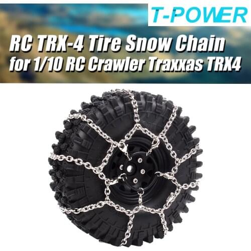 T-power RC Crawler Metal Snow Chain Decoration Parts For 1/10 RC Crawler Car Axial SCX10 Traxxas TRX4 D90 Tamiya CC01 G500 90046