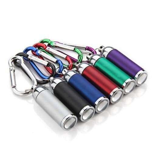 Top List Outdoor Fishing LED Mini Flashlight Torch Carabiner Keychain