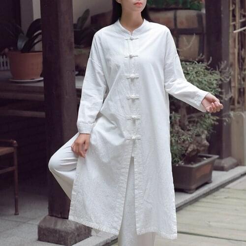 Traditional Chinese Blouse Women Meditation Clothing Kungfu Online Chinese Store Shanghai Tang Hanfu Ladies Chinese Tops AA4673