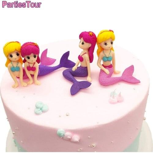 Mermaid Cake Decoration Miniature Mermaid Figurines Mermaid Doll Faux Mermaid Birthday Cake Decoration Party Mermaid Party