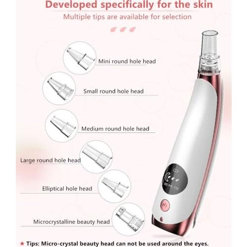 USB Rechargeable Blackhead Remover Nose Facial Pore Cleaner Spot Acne Black Head Pimple Removal Beauty Face Skin Care Tool