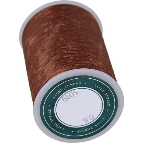 Wax Flat Polyester Cord Leather Sewing Thread Cord 78M 0.8mm Dark Brown