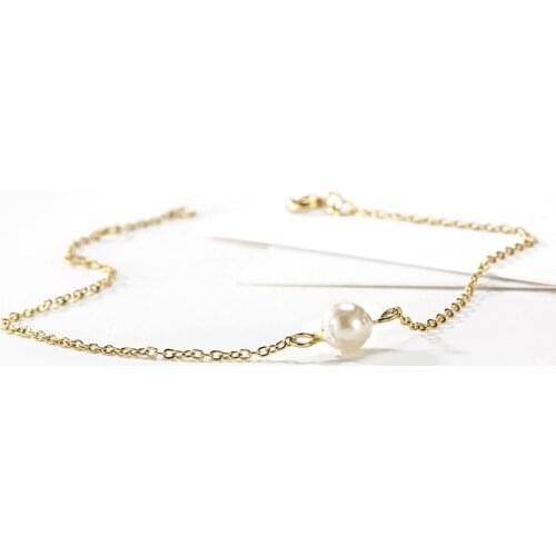 Women Imitation Pearl Charm Bracelet 2021 New Fashion Jewelry Bracelet Simple Chain Bracelets for Women Jewelry gift