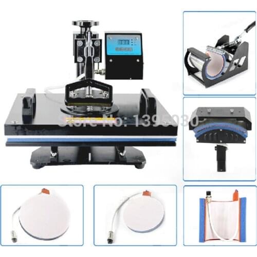 1PC 6 in1 30*38cm T-shirt Swing Away Heat Press Machine/Shaking Head Heat Transfer Sublimation Machine
