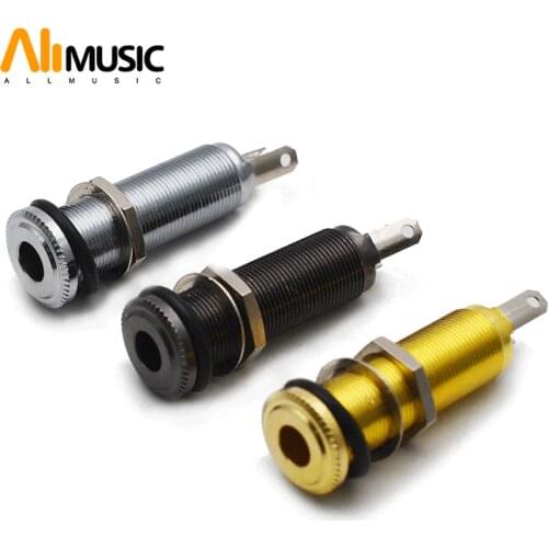 10PCS Electric Guitar Threaded Cylinder Pickup Endpin Jack Output Input Jack Plug Sockets 1/4" 6.35mm for Electric Guitar