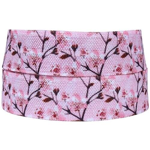 50 yards/lot) Free shipping Japanese flower printed foe elastic ribbon for hair accessories