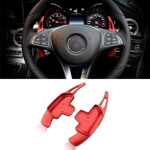 Automobile 2pcs Steering Wheel Paddle Shifter Extension For Mercedes Benz Aluminum-alloy Shift Paddle Blade
