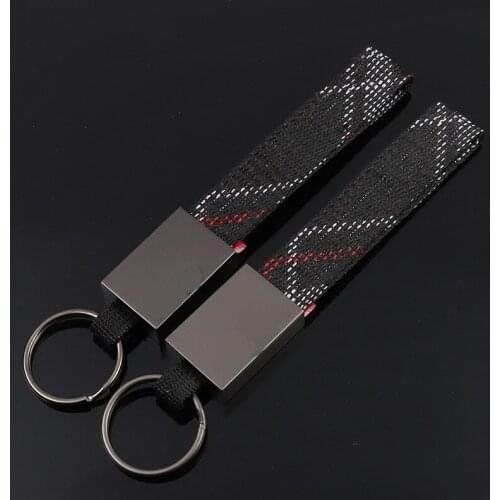 Free shipping 50pcs Oxford cloth 4rings car keyring key ring with metal keychain advertising waist hanging pendant