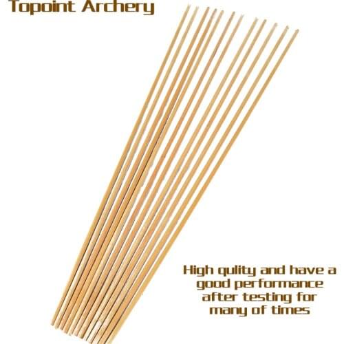 12PCS 31inch Wooden Arrow Shaft For DIY Archery Arrow Crossbow Hunting Recurve bow Archery