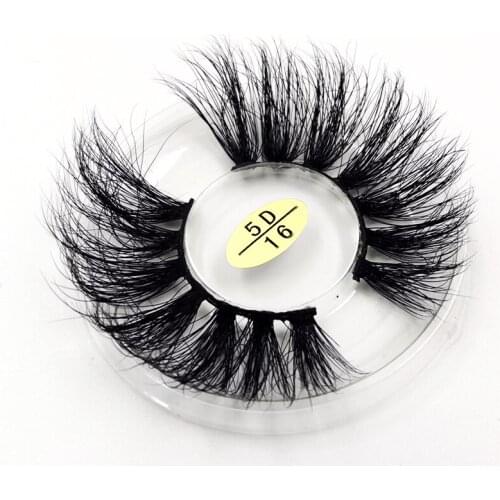 25mm 5D 16 Long Fluffy Mink Lashes Natural 6D Eyelashes Strip 3D Mink Lashes Dramatic Hair False Eyelashes Extension