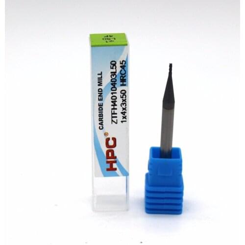 Router bit 1*4*50 of 4 flutes HRC 45 square flatted mill cutter tungsten carbide end mills CNC machine milling tools