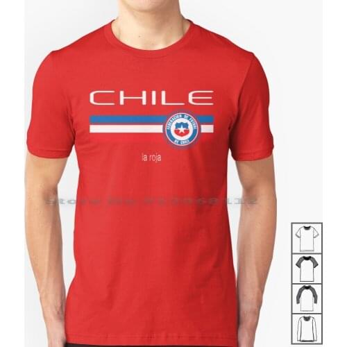 Football-Chile ( Home Red ) T Shirt 100% Cotton Chile Football Soccer Copa America Copa America Centenario La Roja Retro Unique