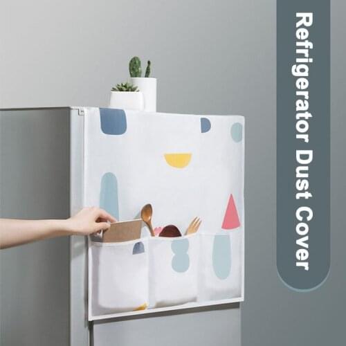 Geometric Refrigerator Cloth Waterproof Fridge Cover Single Door Refrigerator Dust Covers Washing Machine Cover Household Decor