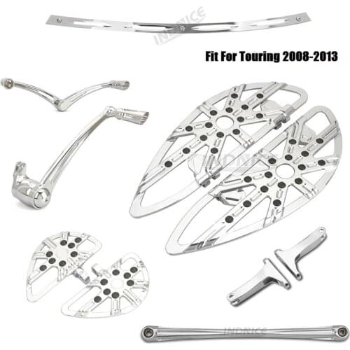Chrome Gauge rider rear passenger Floorboards Brake shifter levers Shifter linkage rod Windshield trim for harley 2010-2011 Stre