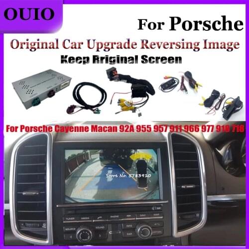 HD rear camera interface | For Porsche Cayenne Macan 92A 955 957 911 966 977 918 718 Original screen reversing parking camera