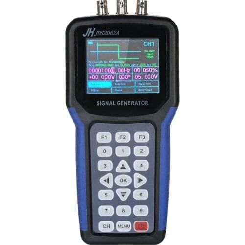 JDS2062A Professional Handheld 30MHz Double Channel Digital Signal Generator Frequency Meter S4R2 AC110-220V