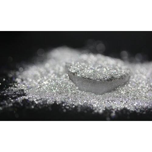 Cosmetic Grade Silver White Iridescent Sparkly Color Shifting Chameleon Pigment Powder for Gel Nail Eyeshadow Arts Craft 2080C