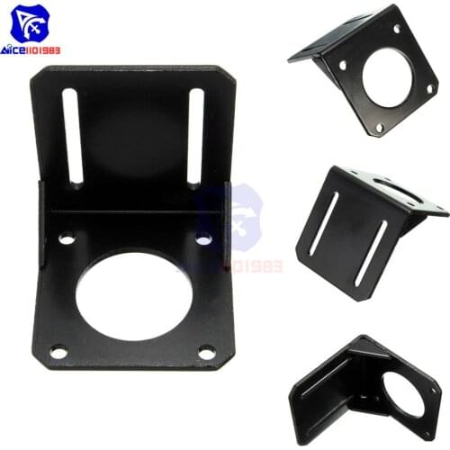Diymore Steel Black Nema 23 Stepper Motor Mount Bracket Strong 57 Stepper Motor Holder Fixed Seat