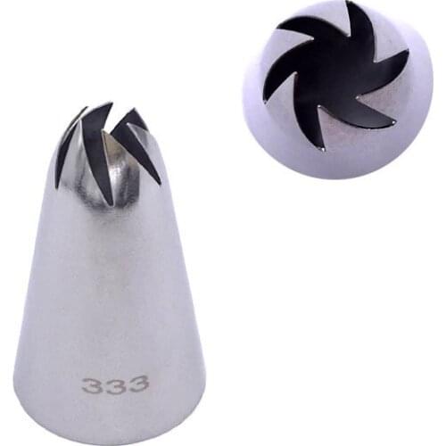 Wholesale 10 pcs/lot 333# Larger Stainless Steel Cream Cupcake Pastry Nozzles Cake Decorating Icing Piping Tips Baking Tools